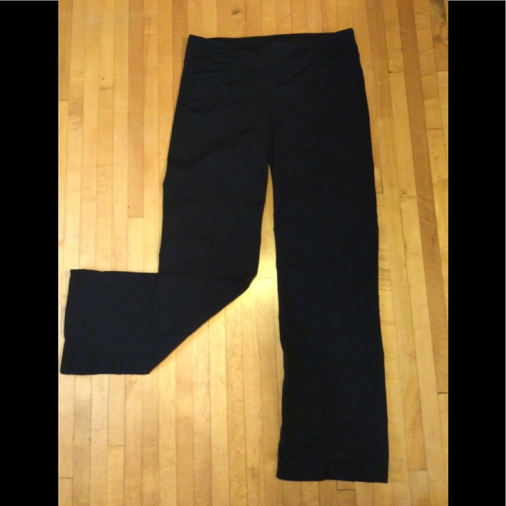 Athleta, Black Stretch Yoga Pants, sz L